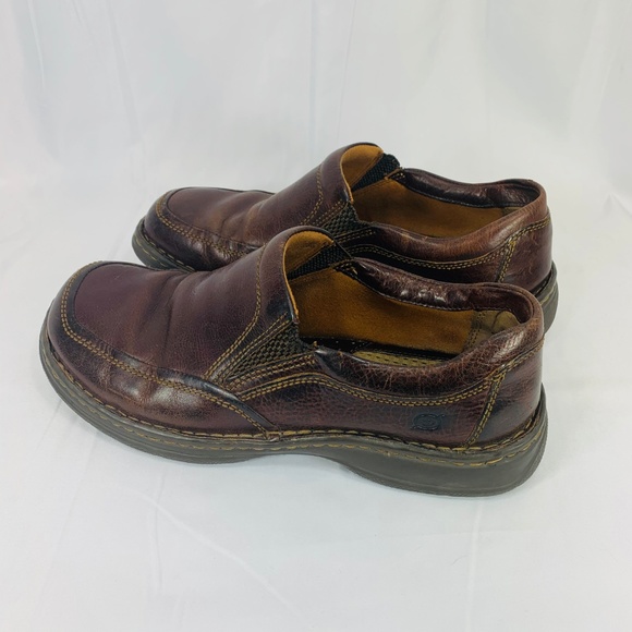 Born Brown Leather Slip On Casual Shoes Men’s 10 W